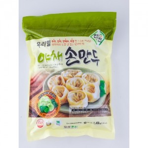 진선푸드 우리밀 야채 손만두 1.4kg Jinsun Food Veggie Dumplins 1.4 kg